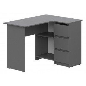 Стол письменный NN Мебель (МС Денвер К) Графит серый